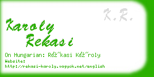 karoly rekasi business card